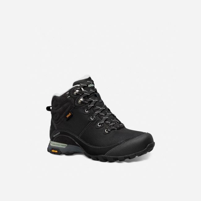 Black Teva Sugarpine Mid WP Women's Boots | 7VL2MEY