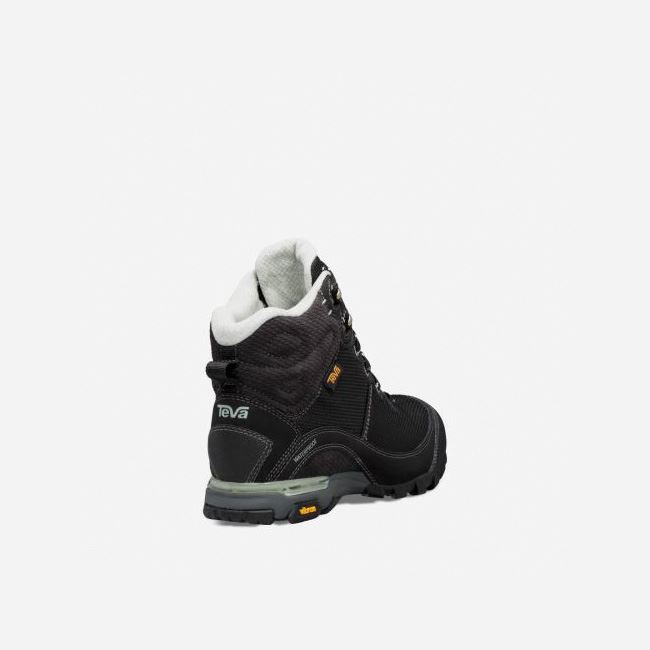 Black Teva Sugarpine Mid WP Women's Boots | 7VL2MEY