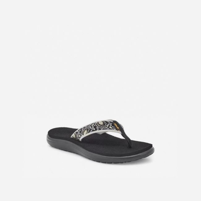 Black Teva Voya Flip Women's Flip Flops | FMREATW