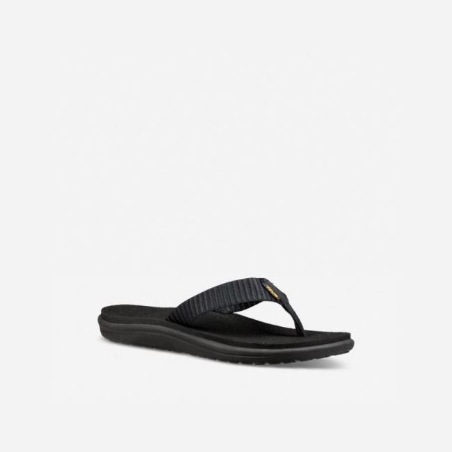 Black Teva Voya Flip Women's Flip Flops | J4HF10R