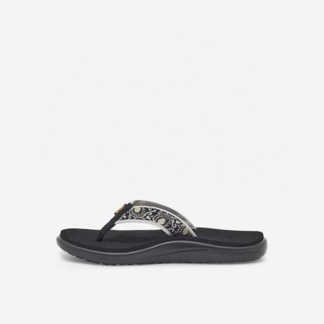 Black Teva Voya Flip Women's Sandals | 9IUH617