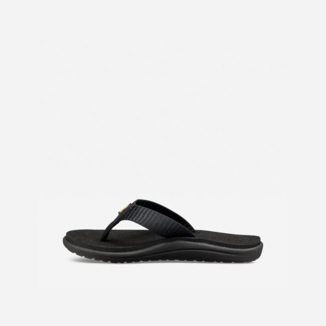 Black Teva Voya Flip Women's Sandals | PJJSAFT