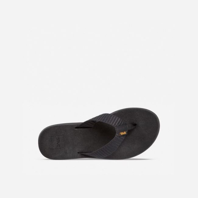 Black Teva Voya Flip Women's Sandals | PJJSAFT