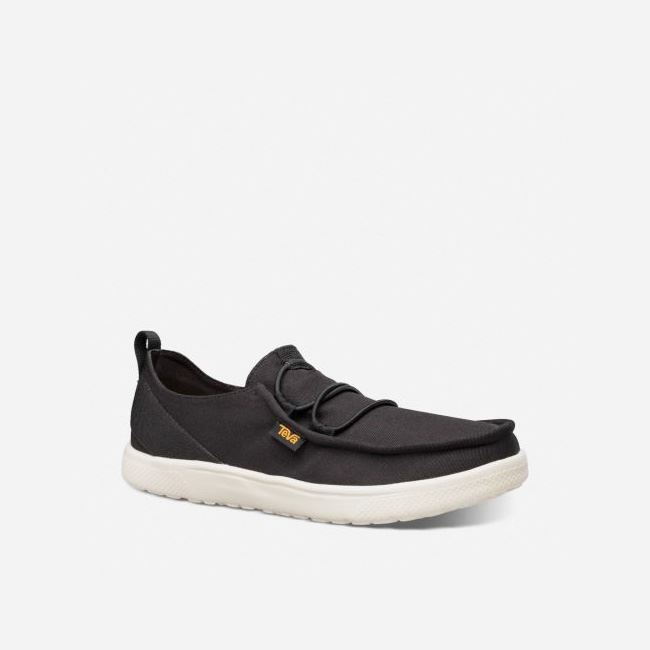 Black Teva Voya Lace Men's Slip Ons | 81EQMN4