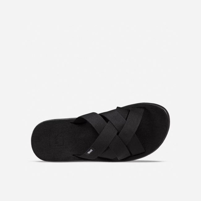 Black Teva Voya Slide Men's Sandals | NYYCT7Q