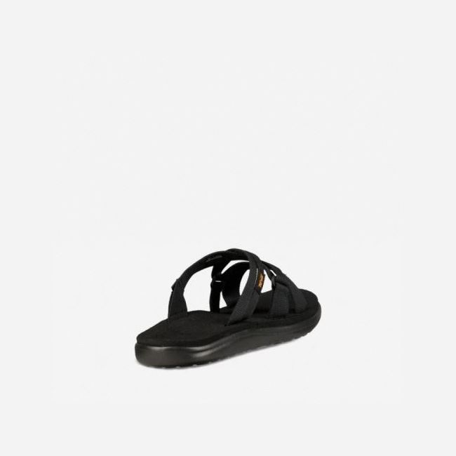 Black Teva Voya Slide Women's Sandals | FUFF3M4