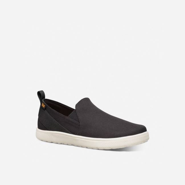 Black Teva Voya Slip On Men's Sneakers | WOR4USD