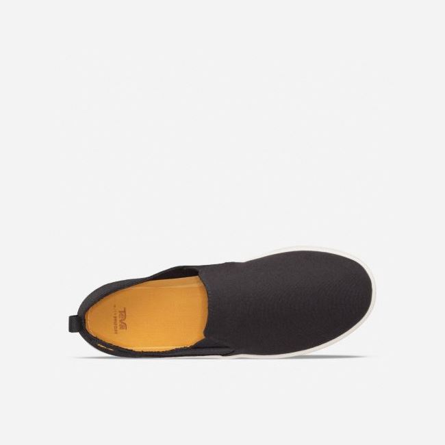 Black Teva Voya Slip On Men's Sneakers | WOR4USD