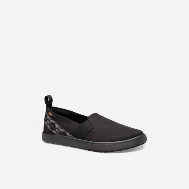 Black Teva Voya Slip On Women's Slip Ons | 8FATGU4