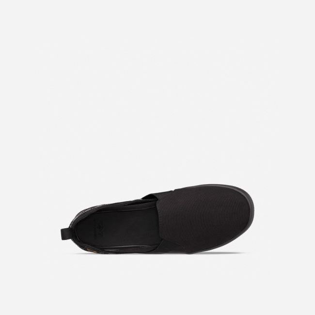 Black Teva Voya Slip On Women's Slip Ons | 8FATGU4