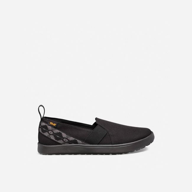 Black Teva Voya Slip On Women\'s Slip Ons | 8FATGU4