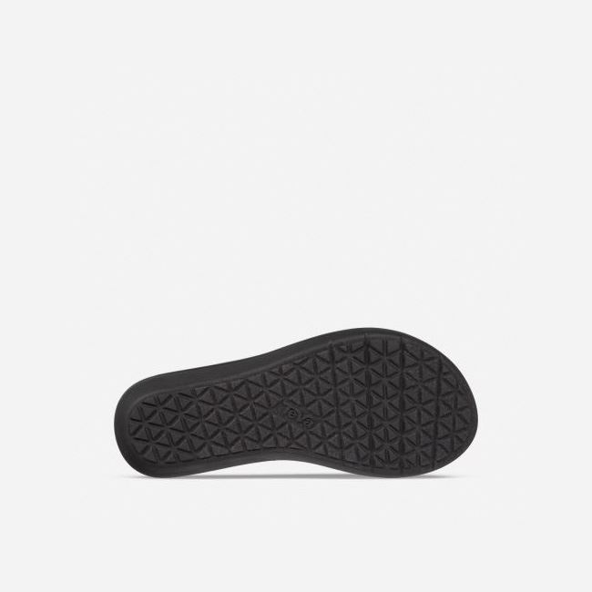 Black Teva Voya Wedge Women's Flip Flops | UMIDL5O