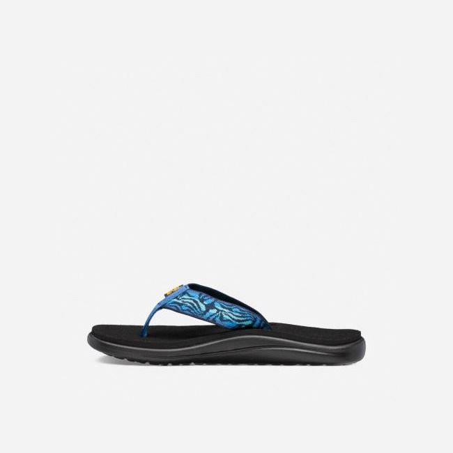 Black Teva Voya Women's Flip Flops | 82AQ76O