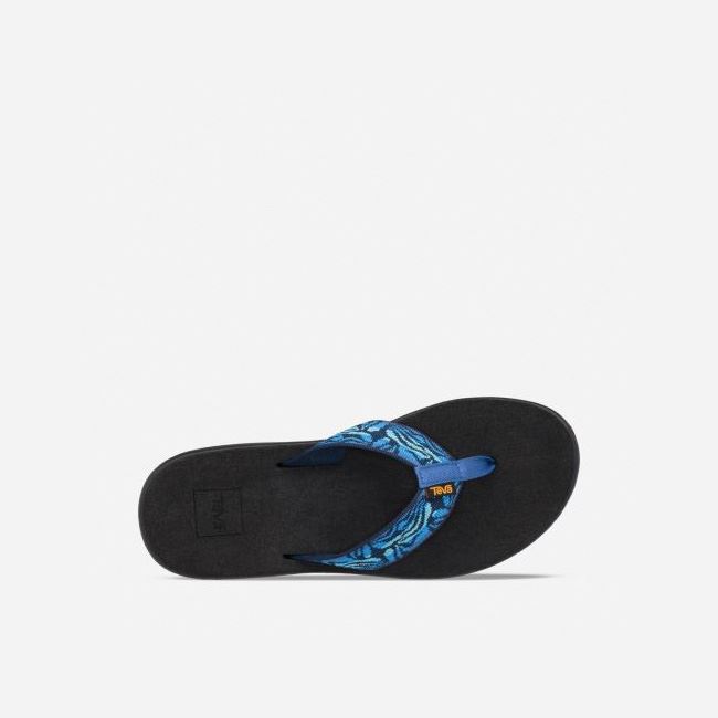 Black Teva Voya Women's Flip Flops | 82AQ76O