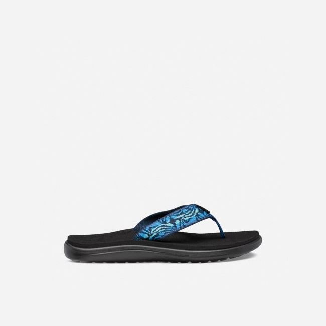 Black Teva Voya Women\'s Flip Flops | 82AQ76O