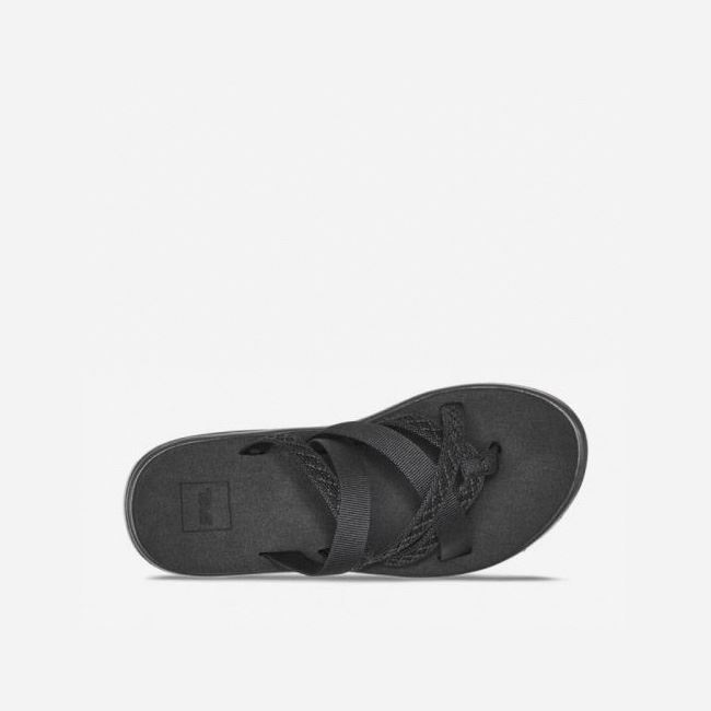 Black Teva Voya Zillesa Women's Flip Flops | K00HM14