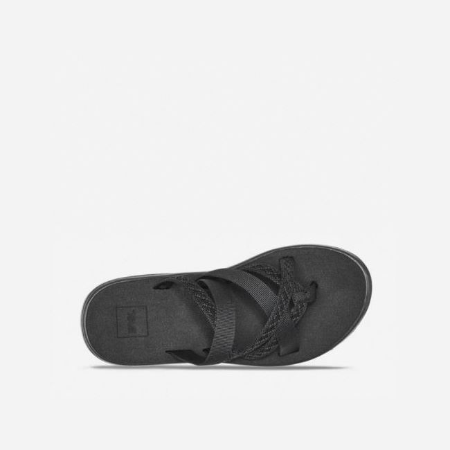 Black Teva Voya Zillesa Women's Flip Flops | K00HM14