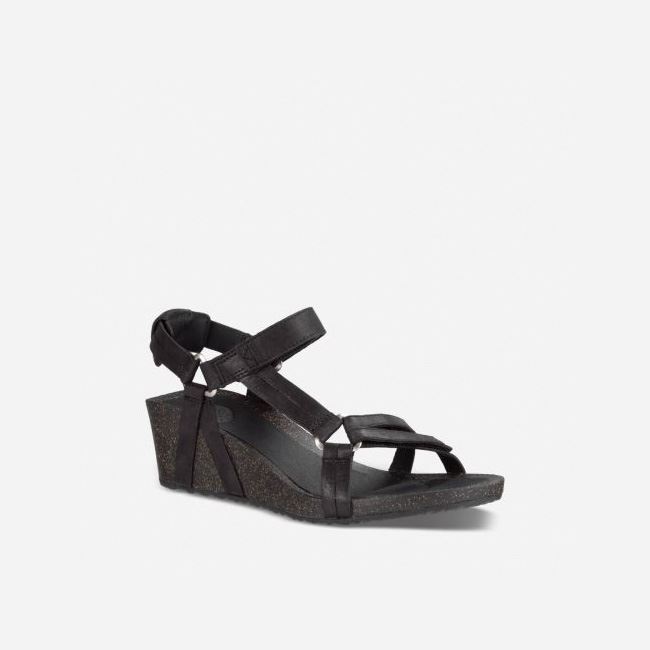 Black Teva Ysidro Universal Wedge Women's Sandals | CFVJSKJ