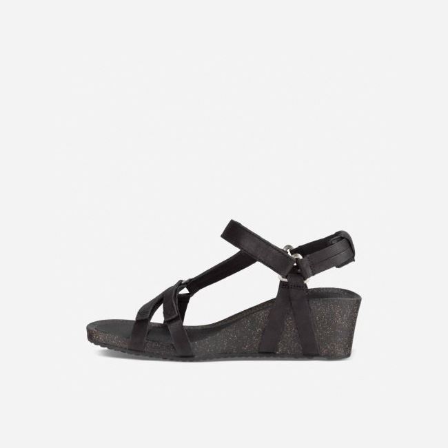 Black Teva Ysidro Universal Wedge Women's Sandals | CFVJSKJ