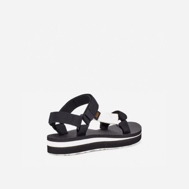 Black / White Teva Midform Universal Women's Sandals | B1MNX7G