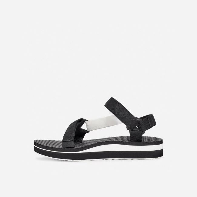 Black / White Teva Midform Universal Women's Flatforms | EW24S3U