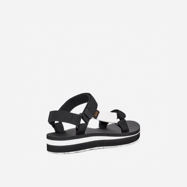 Black / White Teva Midform Universal Women's Flatforms | EW24S3U