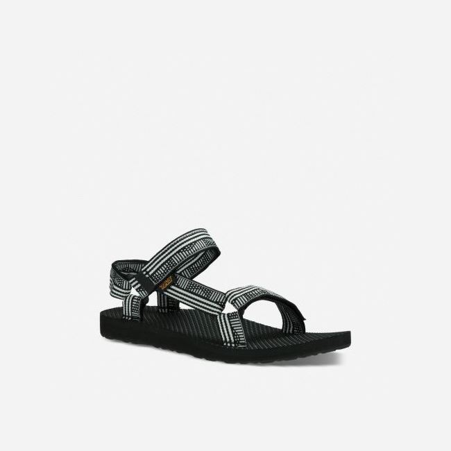 Black / White Teva Original Universal Women's Sandals | PC8LVIJ