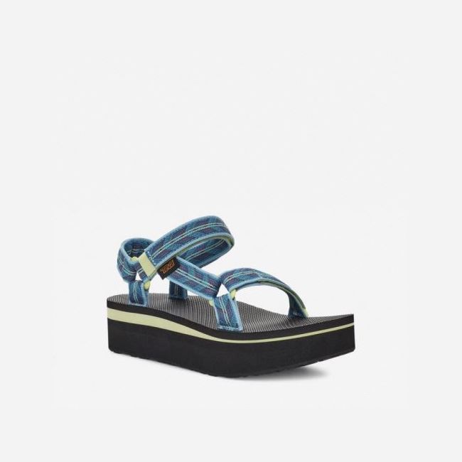 Blue Teva Flatform Universal Women's Flatforms | K0NBOJW