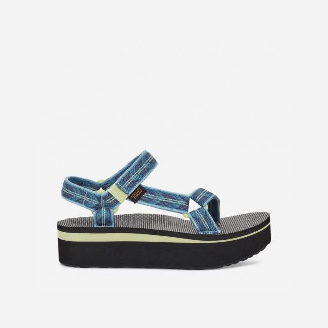 Blue Teva Flatform Universal Women\'s Flatforms | K0NBOJW