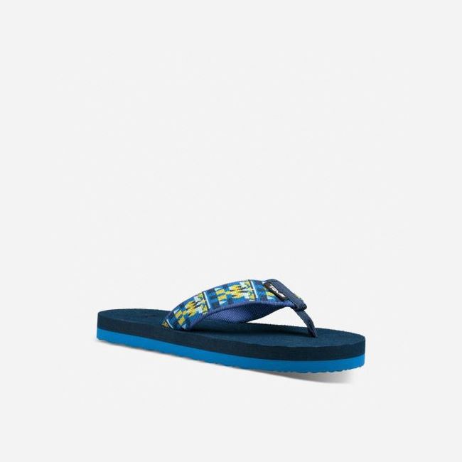 Blue Teva Mush II Kids' Flip Flops | QTIYIGX