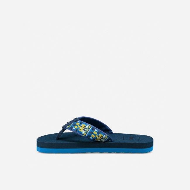 Blue Teva Mush II Kids' Flip Flops | QTIYIGX