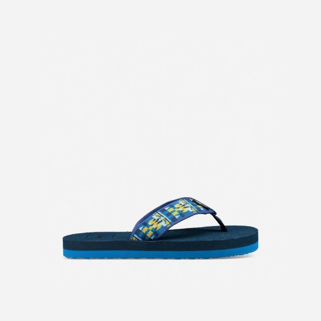 Blue Teva Mush II Kids\' Flip Flops | QTIYIGX