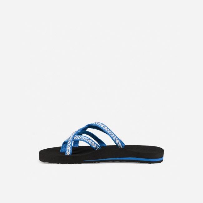 Blue Teva Olowahu Women's Flip Flops | P40NI9S