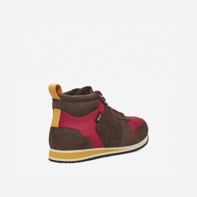 Brown / Red Teva Highside '84 Mid Men's Boots | 15LV1GI