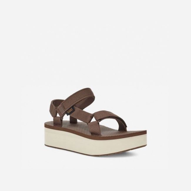 Brown Teva Flatform Universal Women's Sandals | YIQQ3NJ