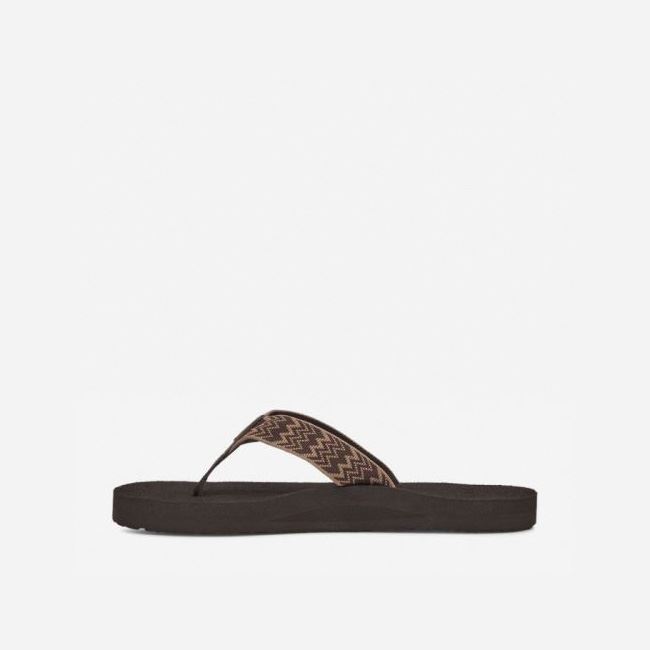 Brown Teva Mush II Women's Flip Flops | KFBW0EM