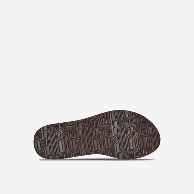 Brown Teva Mush II Women's Flip Flops | KFBW0EM