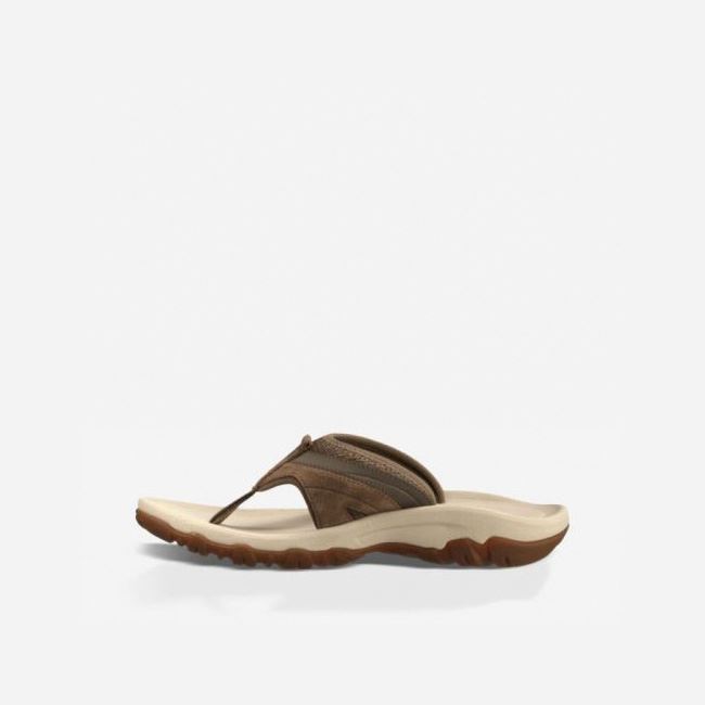 Brown Teva Pajaro Men's Flip Flops | FKYSP52