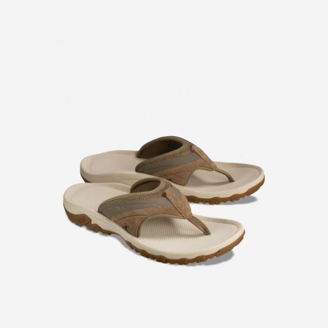 Brown Teva Pajaro Men's Flip Flops | FKYSP52