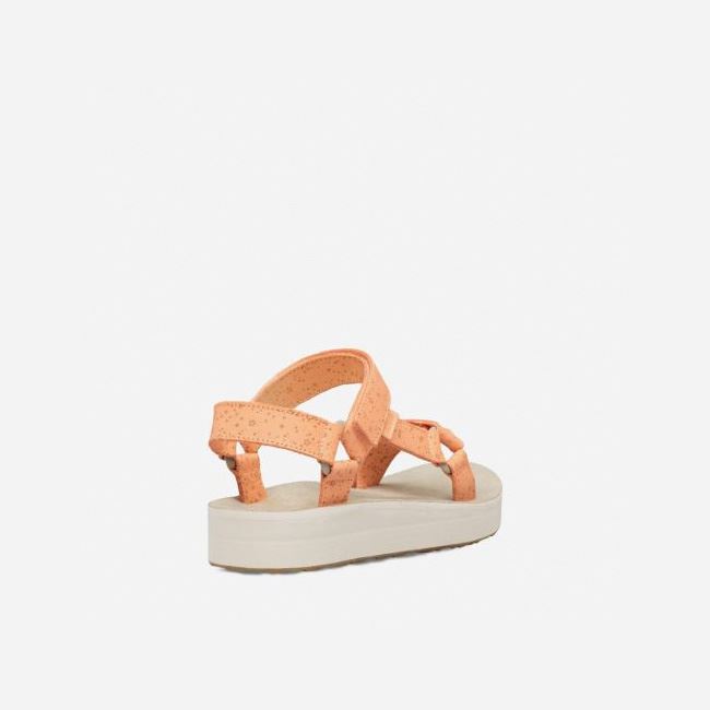 Cantaloupe Teva Midform Universal Star Women's Flatforms | QDPICYH