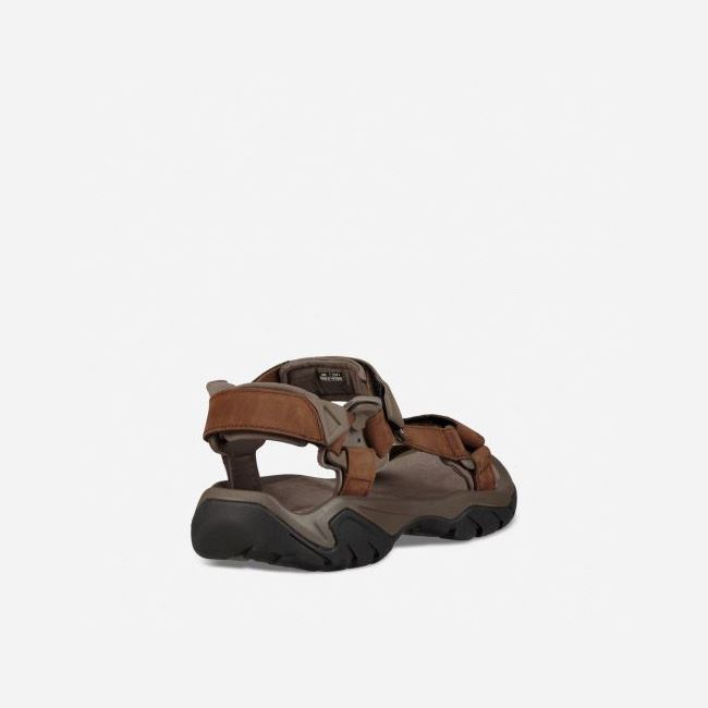 Carafe Teva Terra Fi 5 Universal Leather Men's Sandals | C7USQ56