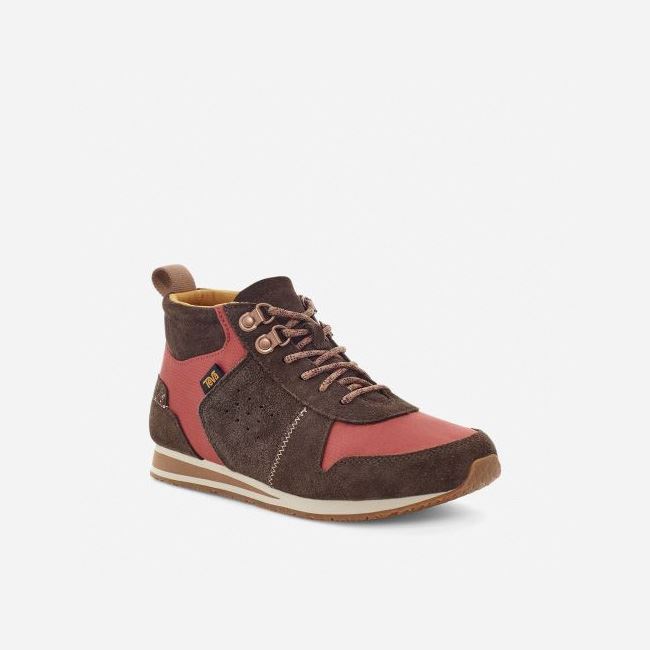 Chocolate Brown / Brown Teva Highside '84 Mid Women's Sneakers | LOEXXVB