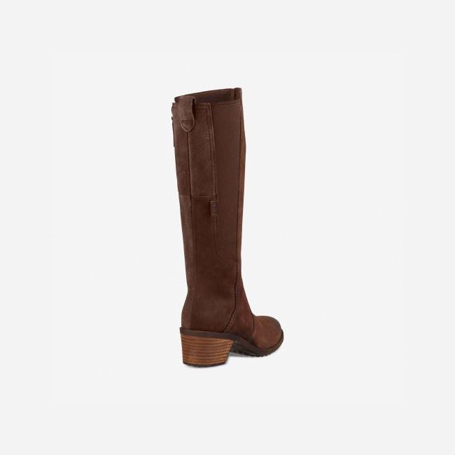 Chocolate Brown Teva Anaya Tall WP Women's Boots | PXDG6KI