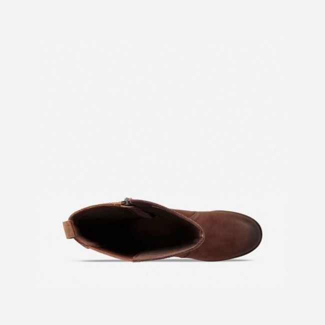 Chocolate Brown Teva Anaya Tall Waterproof Women's Shoes | YRVDGGM