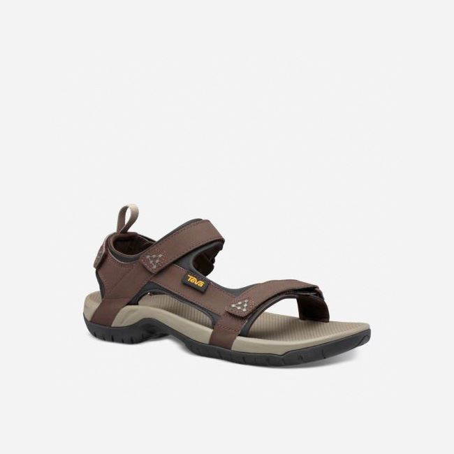 Chocolate Brown Teva Meacham Men's Sandals | Y5IKUHU