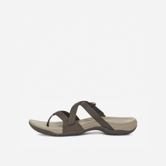 Chocolate Teva Ascona Flip Women's Sandals | SD36NO2