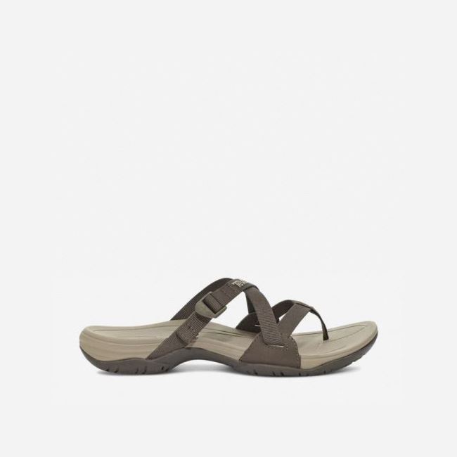 Chocolate Teva Ascona Flip Women\'s Sandals | SD36NO2