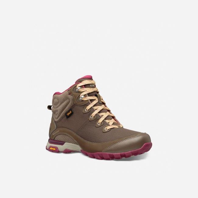 Chocolate Teva Sugarpine Mid WP Women's Boots | 05IYX55