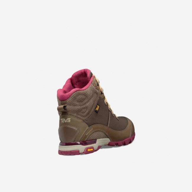 Chocolate Teva Sugarpine Mid WP Women's Boots | 05IYX55