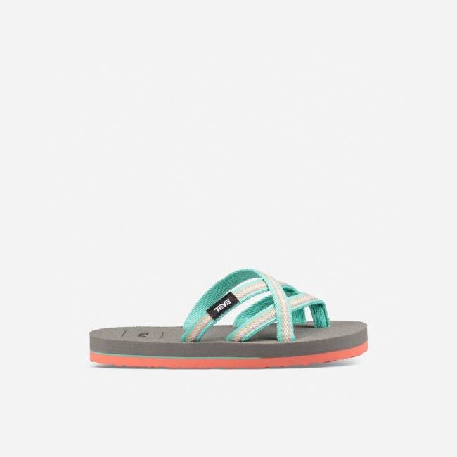 Coral Teva Olowahu Kids\' Flip Flops | 90B68XQ